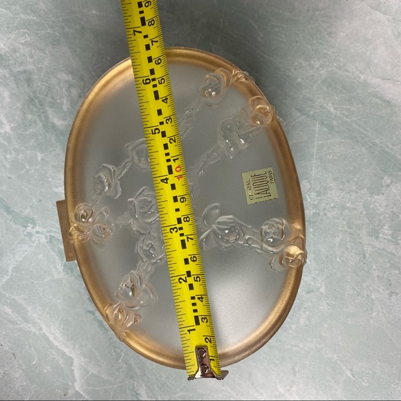 Lalique Coppelia Trinket Dresser Box Oval hinged with gold tone hardware France - Picture 12 of 13